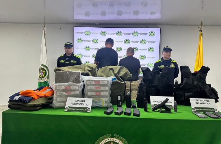 Policia capturó a dos personas que presuntamente habrían participado en millonario hurto a vehículo de transporte de valores