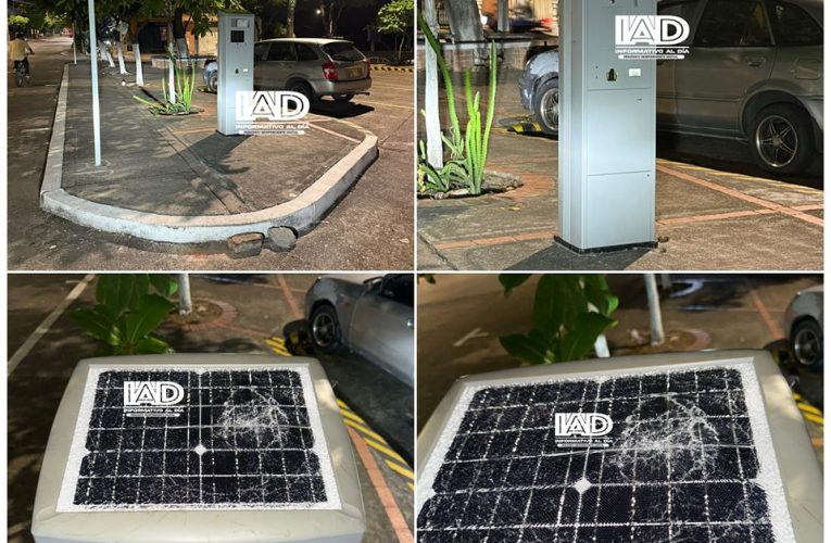 Vandalizaron parquimetro ubicado frente al Hotel Tocarema en el barrio Alto del Rosario